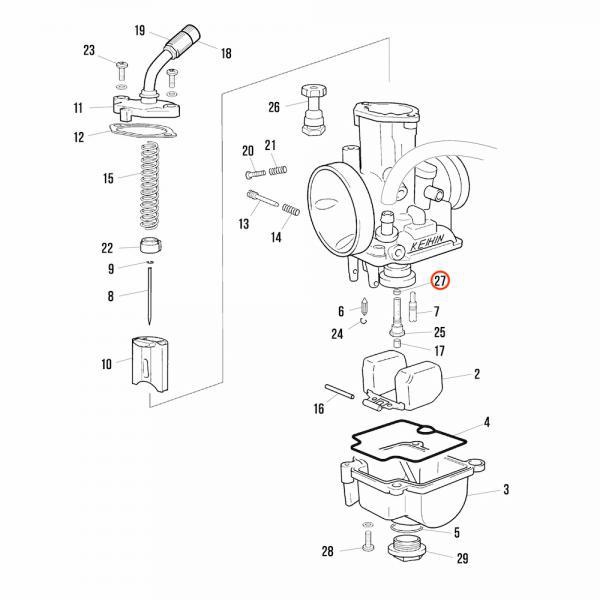 Puits d’aiguille carburateur PWK 28