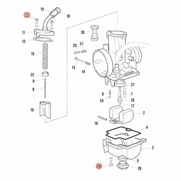 Vis carburateur keihin