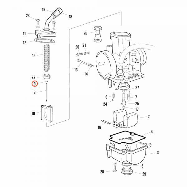 Clips aiguille carburateur keihin